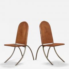 Pair of Mid Century Italian Sedia Jacar Folding Chairs by Gabriella Crespi - 4169354