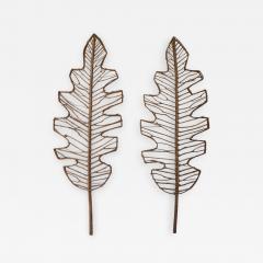 Pair of Mid Century Leaf Form Wall Sculptures - 1394308