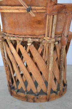 Pair of Mid Century Leather Wrapped Side Chairs - 1928490