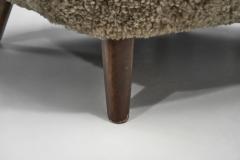 Pair of Mid Century Lounge Chairs in Sheepskin Europe Mid 20th Century - 4294576