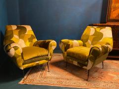 Pair of Mid Century Lounge Chairs or Armchairs by Gigi Radice Italy 1950 - 2560304
