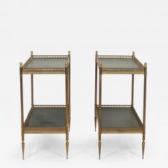Pair of Mid Century Maison Jansen Brass Side Tables - 4236986