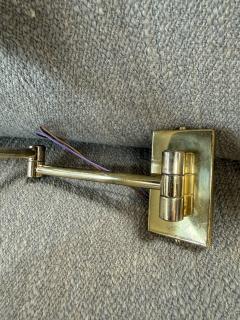 Pair of Mid Century Modern Brass Double Cone Wall Sconces - 4557413