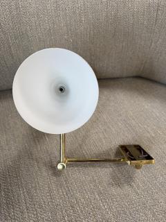 Pair of Mid Century Modern Brass Double Cone Wall Sconces - 4557415
