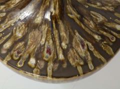 Pair of Mid Century Modern Ceramic Lamps with Lava Glaze - 2411369