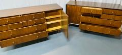 Pair of Mid Century Modern Chests Dressers Bedside Stands Opposing Refinished - 2808805
