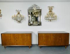 Pair of Mid Century Modern Chests Dressers Bedside Stands Opposing Refinished - 2809807