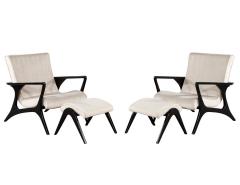 Pair of Mid Century Modern Contour Lounge Chairs by Vladimir Kagan - 2536085