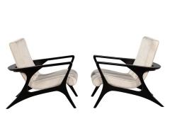 Pair of Mid Century Modern Contour Lounge Chairs by Vladimir Kagan - 2536087