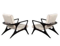 Pair of Mid Century Modern Contour Lounge Chairs by Vladimir Kagan - 2536088