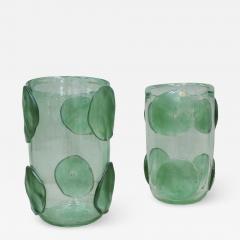 Pair of Mid Century Modern Costantini Murano Glass Italian Vases - 2040424