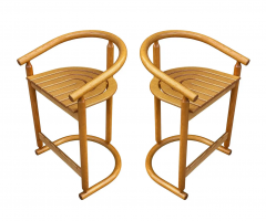 Pair of Mid Century Modern Counter Stools or Bar Stools in Oak by Allmilmo - 2567921