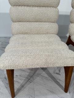 Pair of Mid Century Modern Danish Lounge Chairs in Boucle Fabric 1980s - 3572950