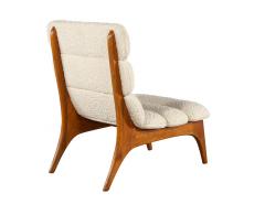 Pair of Mid Century Modern Danish Lounge Chairs in Boucle Fabric - 3265293