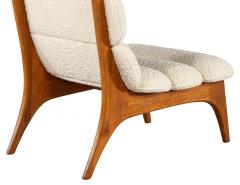 Pair of Mid Century Modern Danish Lounge Chairs in Boucle Fabric - 3265294