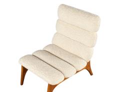 Pair of Mid Century Modern Danish Lounge Chairs in Boucle Fabric - 3265296
