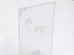 Pair of Mid Century Modern Engraved Glass Panels - 3077256