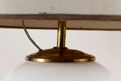Pair of Mid Century Modern French Opaline Glass Lamps - 1709305