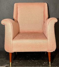 Pair of Mid Century Modern Gio Ponti Style Armchairs Wingback Chairs - 2933687