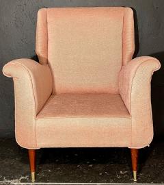 Pair of Mid Century Modern Gio Ponti Style Armchairs Wingback Chairs - 2933688
