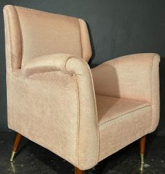 Pair of Mid Century Modern Gio Ponti Style Armchairs Wingback Chairs - 2933689