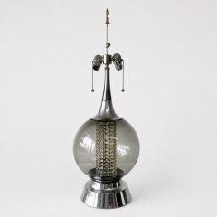 Pair of Mid Century Modern Glass Sphere Lamps 1970s  - 4685874