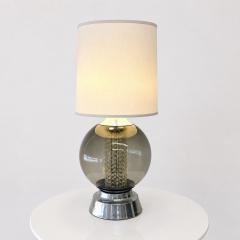 Pair of Mid Century Modern Glass Sphere Lamps 1970s  - 4685875