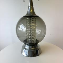 Pair of Mid Century Modern Glass Sphere Lamps 1970s  - 4685876