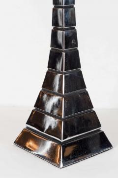 Pair of Mid Century Modern Hourglass Form Channel Lamps in Polished Chrome - 2660273