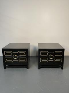 Pair of Mid Century Modern Nightstands Dressers Greek Key Mastercraft Style - 3080667