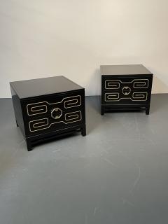Pair of Mid Century Modern Nightstands Dressers Greek Key Mastercraft Style - 3080669
