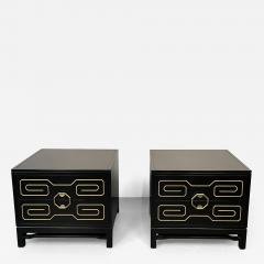 Pair of Mid Century Modern Nightstands Dressers Greek Key Mastercraft Style - 3280069