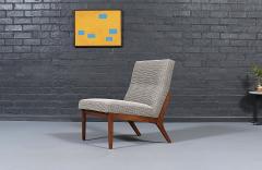 Pair of Mid Century Modern Sculpted Walnut Slipper Chairs - 4595539
