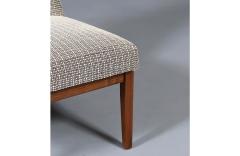 Pair of Mid Century Modern Sculpted Walnut Slipper Chairs - 4595544