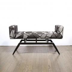 Pair of Mid Century Modern Splayed Floating Benches with Button Details - 2660487