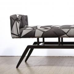 Pair of Mid Century Modern Splayed Floating Benches with Button Details - 2660490