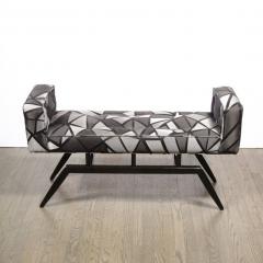 Pair of Mid Century Modern Splayed Floating Benches with Button Details - 2660507