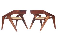 Pair of Mid Century Modern Studio Hank Lounge Chairs by Jory Brigham in Walnut - 1749200