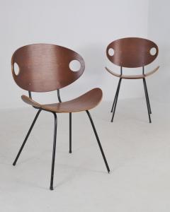 Pair of Mid Century Modern Ulla Chairs Model 706 Ola Kettunen Merivaara 1950s - 4637352