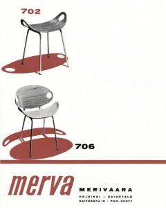 Pair of Mid Century Modern Ulla Chairs Model 706 Ola Kettunen Merivaara 1950s - 4637353