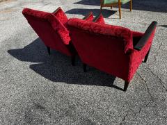 Pair of Mid Century Modern Upholstered Lounge Chairs - 4519132