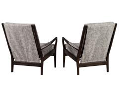 Pair of Mid Century Modern Walnut Lounge Chairs - 2681097