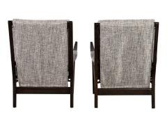 Pair of Mid Century Modern Walnut Lounge Chairs - 2681100