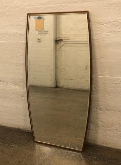 Pair of Mid Century Modern Walnut and Brass Mirrors - 2037250