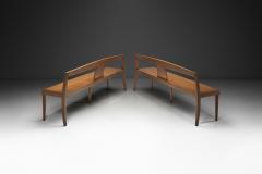 Pair of Mid Century Modern Wooden Benches Europe 1970s - 4584493