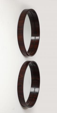 Pair of Mid Century Modern Wooden Wall Mirrors by Brazilian Designer 1960s - 4239568