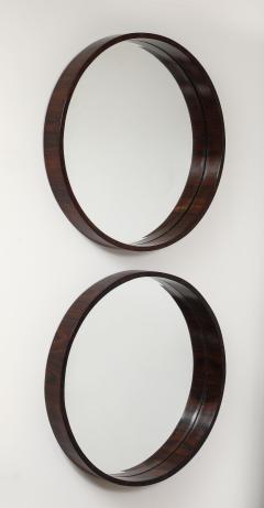 Pair of Mid Century Modern Wooden Wall Mirrors by Brazilian Designer 1960s - 4239578