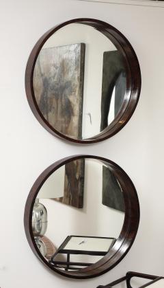 Pair of Mid Century Modern Wooden Wall Mirrors by Brazilian Designer 1960s - 4239579