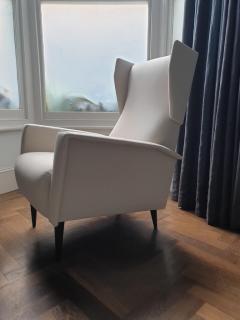Pair of Mid Century Modern armchairs attributed to Gio Ponti  - 3552100