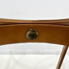 Pair of Mid Century Modern side tables in the style of Jacques Adnet  - 4810557